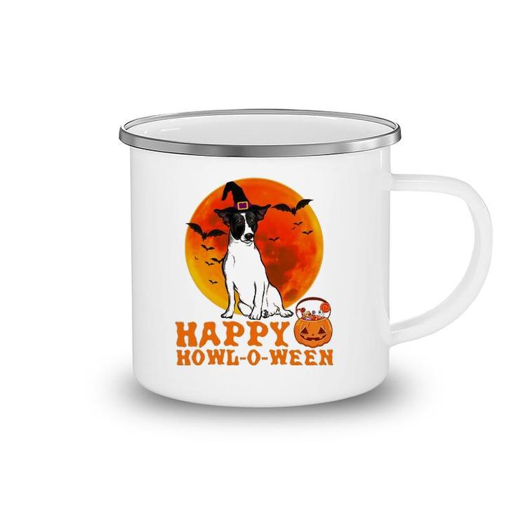 Funny Rat Terrier Dog Halloween Happy Howl-O-Ween Camping Mug