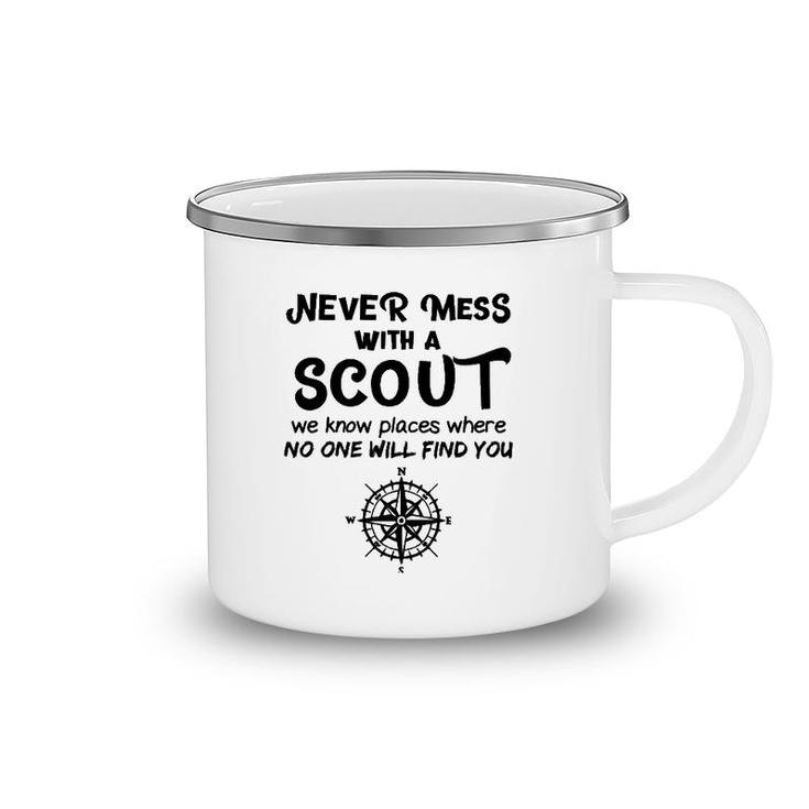 Funny Scout Boy Gift Never Mess With A Scout Camping Mug