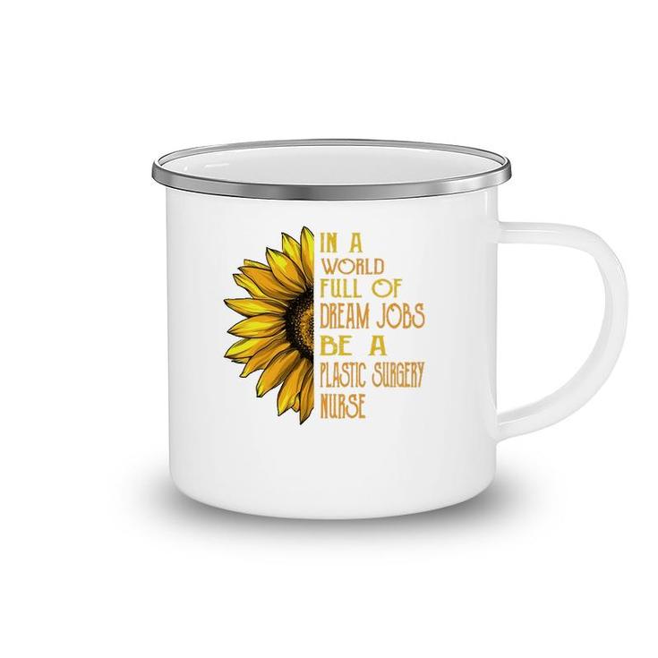 Funny Sunflower S Plastic Surgery Nurse S Camping Mug