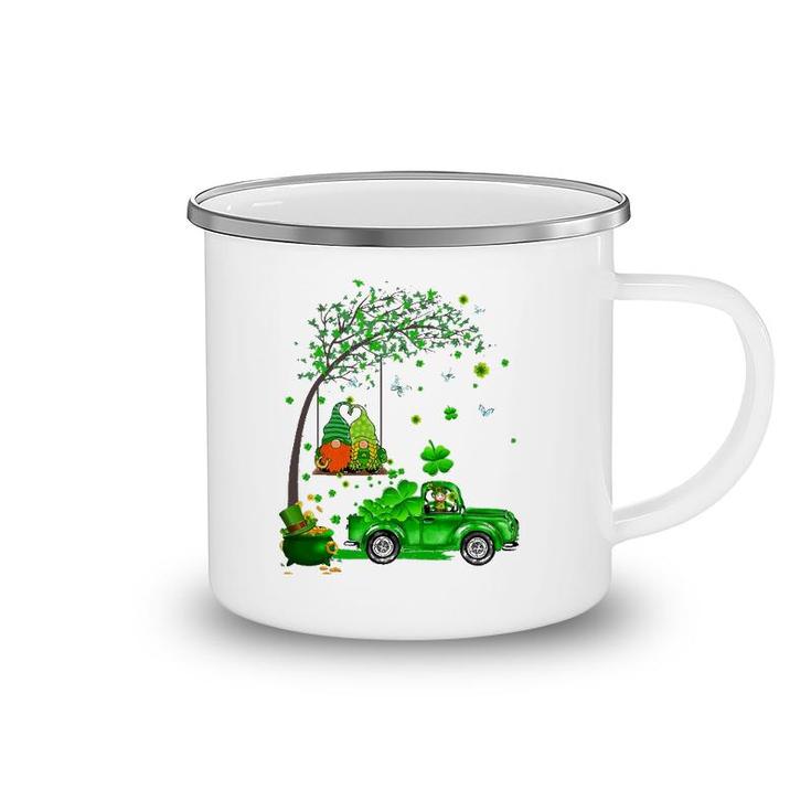 Funny Tractor Gnome Happy St Patrick's Day Men Women Kids Camping Mug