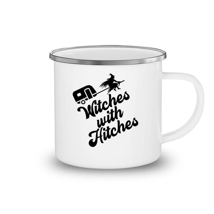 Funny Witches With Hitches Halloween Camping Horror Camp Camping Mug