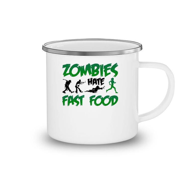 Funny Zombies Hate Fast Food Slow Runner Running Gift Camping Mug