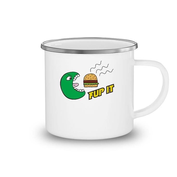 Fup It Cheeseburger Monster Cartoon Camping Mug