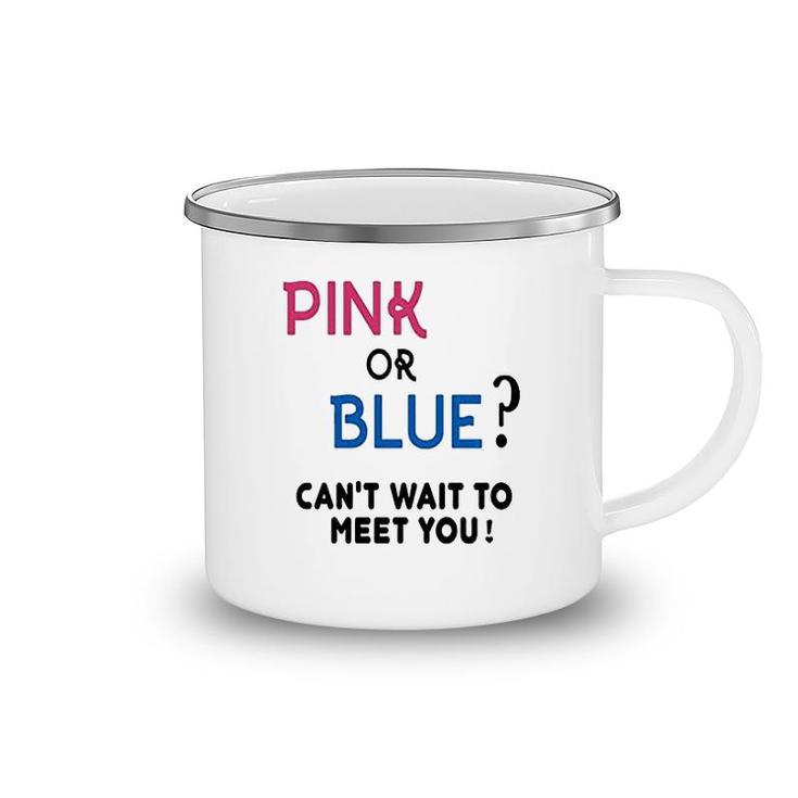 Gender Reveal Team Pink Or Blue Funny Camping Mug