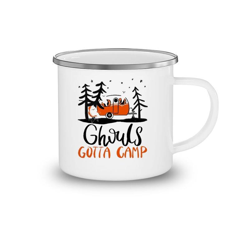 Ghouls Gotta Camp Funny Punny Halloween Ghost Rv Camping Camping Mug