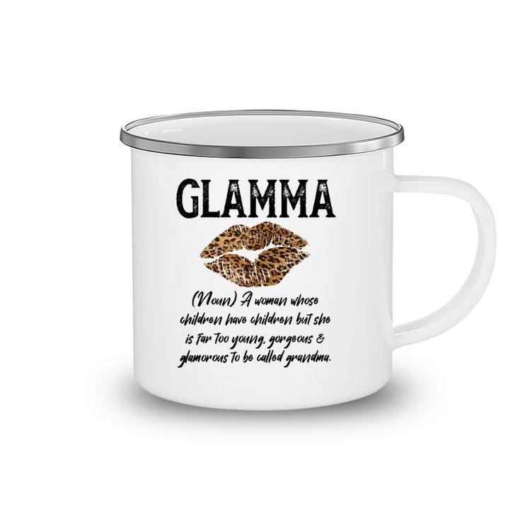 Glamma Leopard Lips Kiss- Glam-Ma Description- Mother's Day Camping Mug