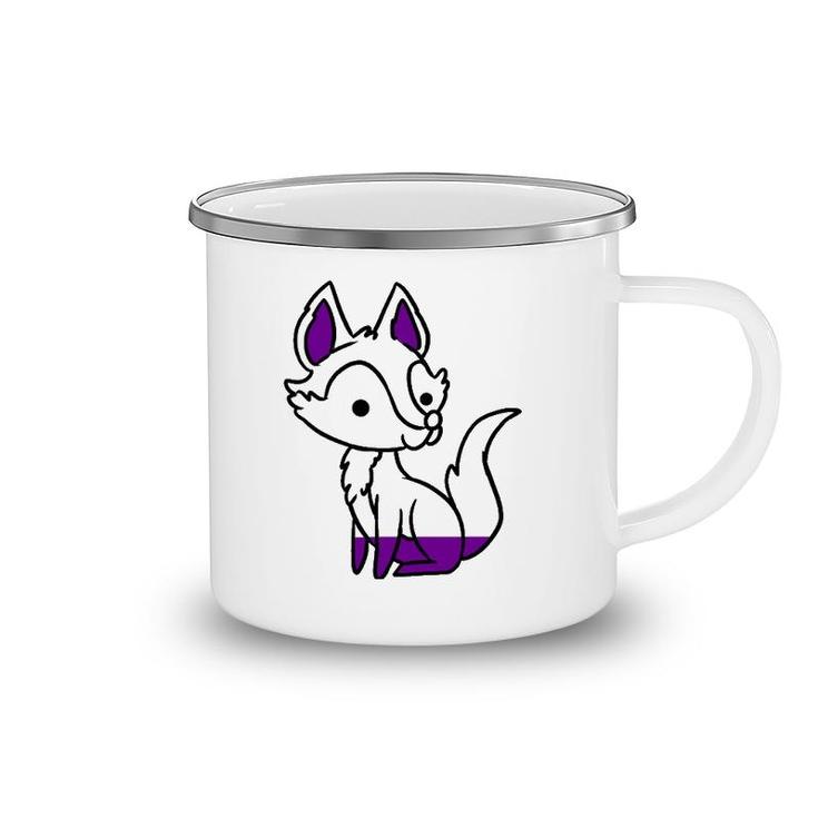 Graysexual Pride Fox Lover Gift Camping Mug