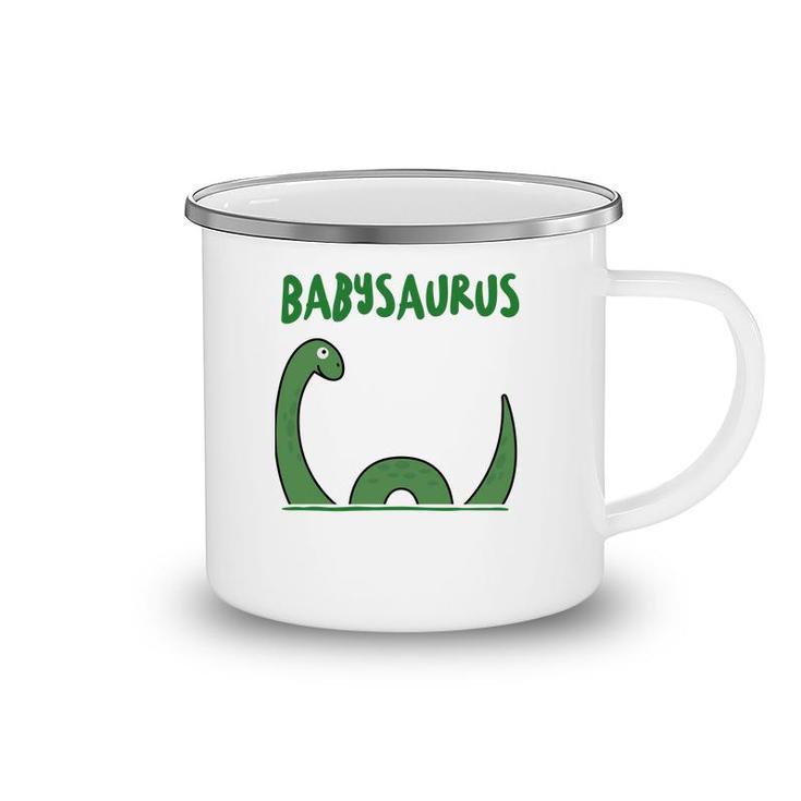 Green Babysaurus Gift For Kids Cute Funny Camping Mug