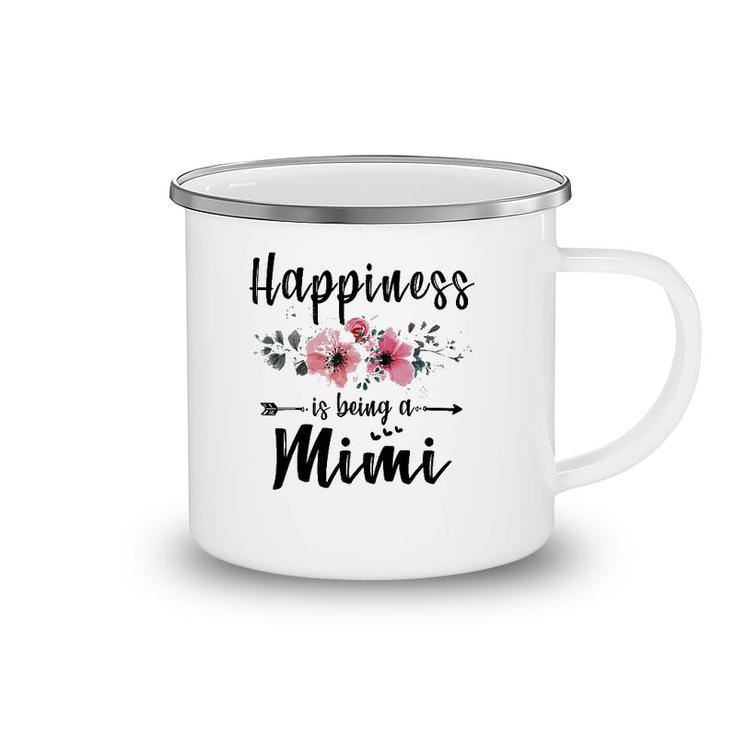 Happiness Is Being A Mimi  Mother's Day Gift Camping Mug