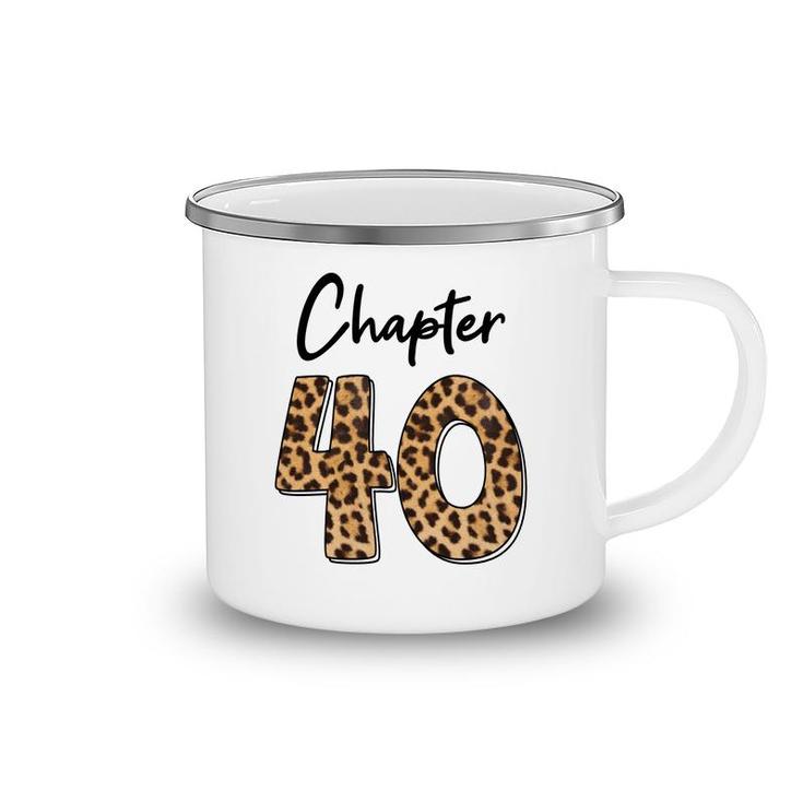 Happy 40Th Birthday Chapter 40 Leopard Pattern Camping Mug