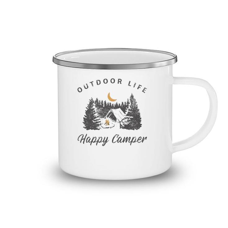 Happy Camper Outdoor Life Forest Camp Camping Nature Vintage Camping Mug
