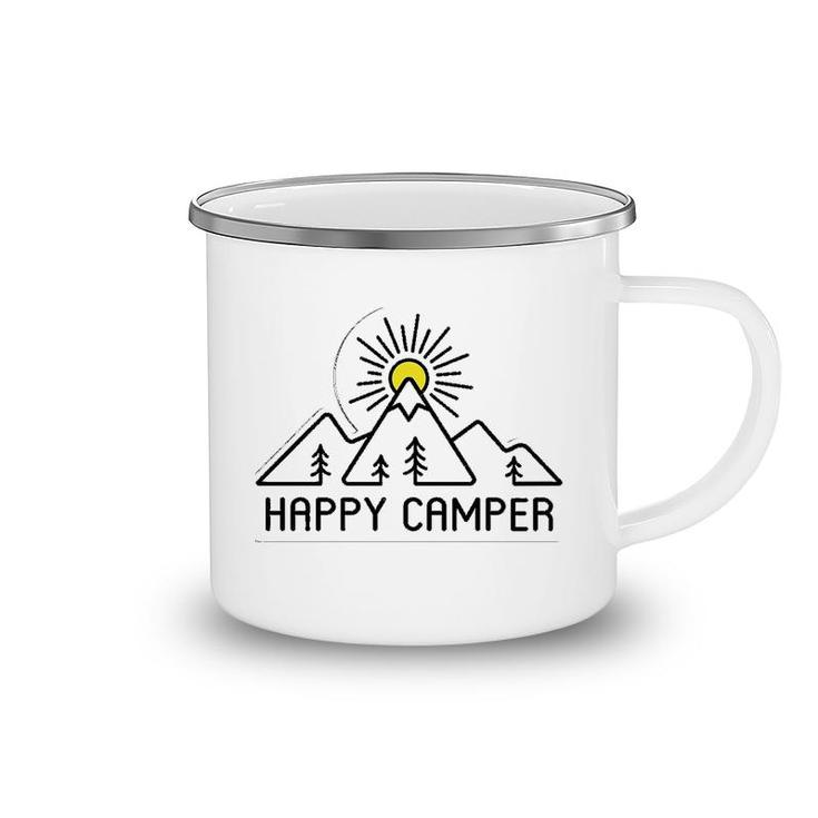 Happy Camper Sunshining Mountain Camping Mug