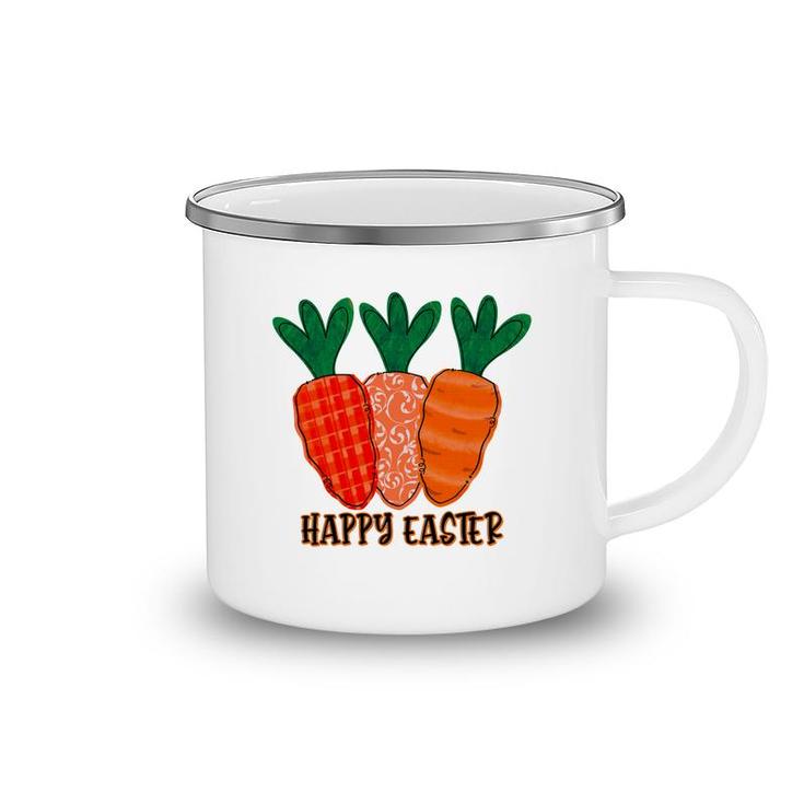 Happy Easter Day Three Carrots Happy Easter Day Camping Mug