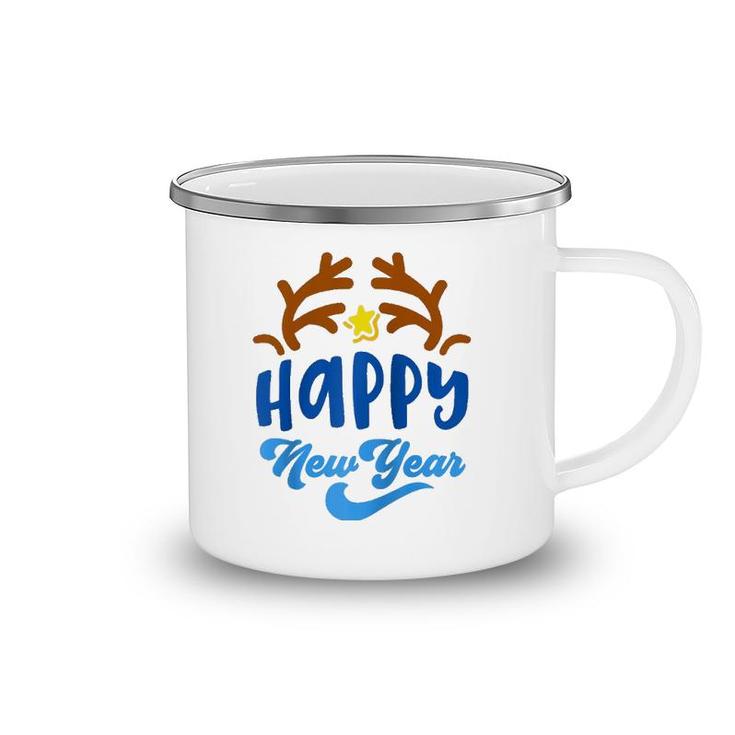 Happy New Year S 2022 New Years Eve Raglan Baseball Tee Camping Mug