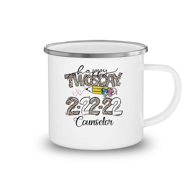 Happy Twosday Tuesday 22222 School Counselor Life Camping Mug