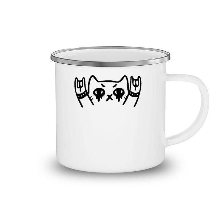 Heavy Metal Cat Lover Camping Mug