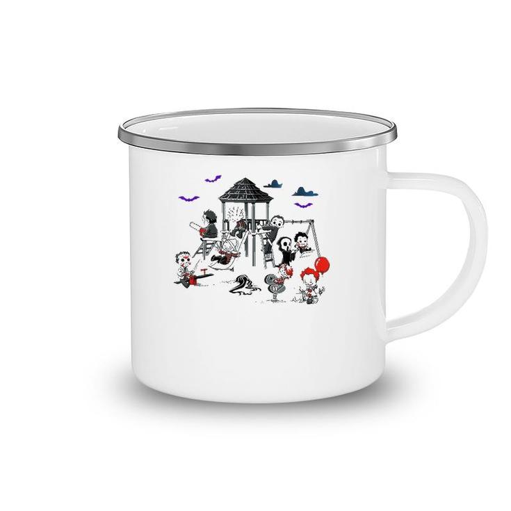 Horror Clubhouse In Park Funny Halloween Costume Camping Mug