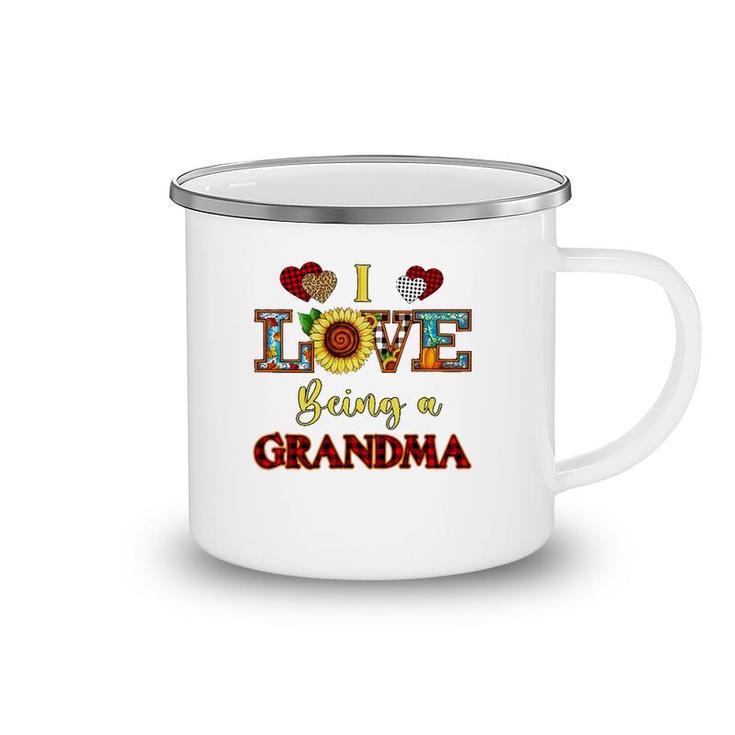 I Love Being A Grandma Gift Grandmother Sunflower Camping Mug
