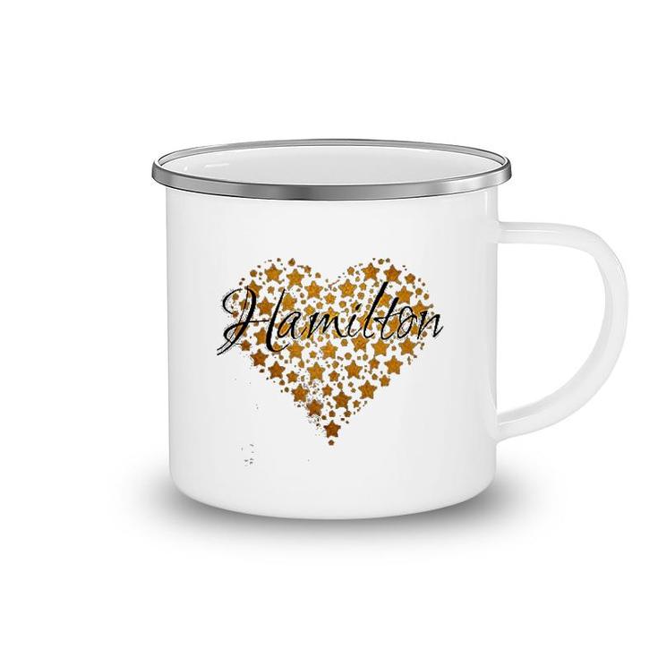 I Love Hamilton Heart Gift Camping Mug