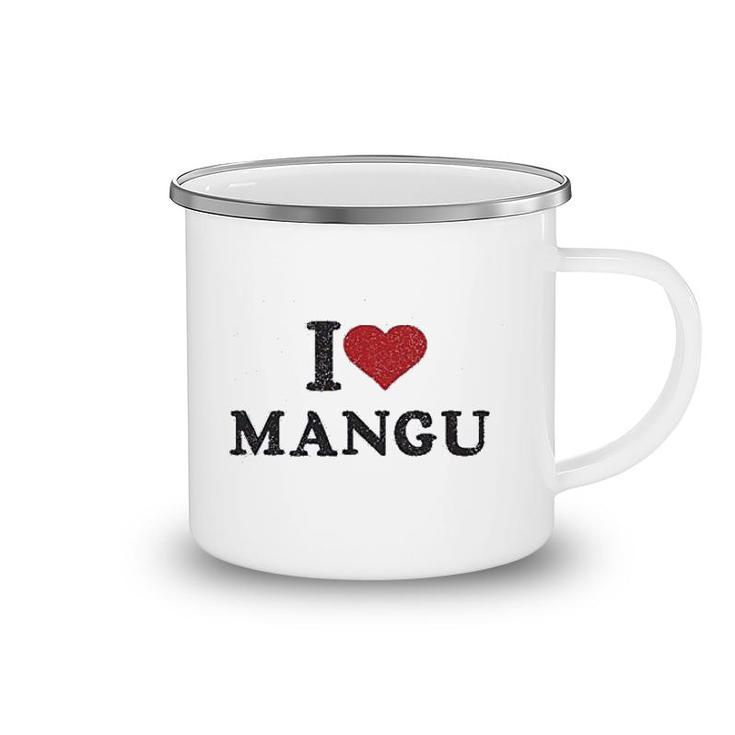 I Love Mangu Dominican Love Heart Camping Mug