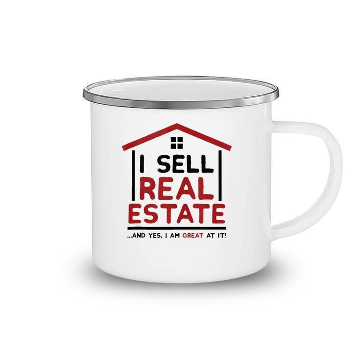 I Sell Real Estate House Funny Realtor Agent Broker Investor  Camping Mug