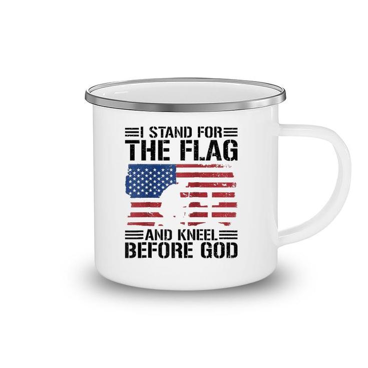 I Stand For The Flag And Kneel Before God Raglan Baseball Tee Camping Mug