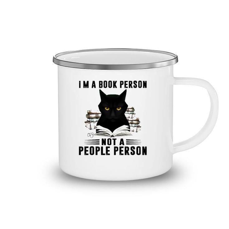 I'm A Book Person Not A People Person Books Reading Black Cat Lover Camping Mug