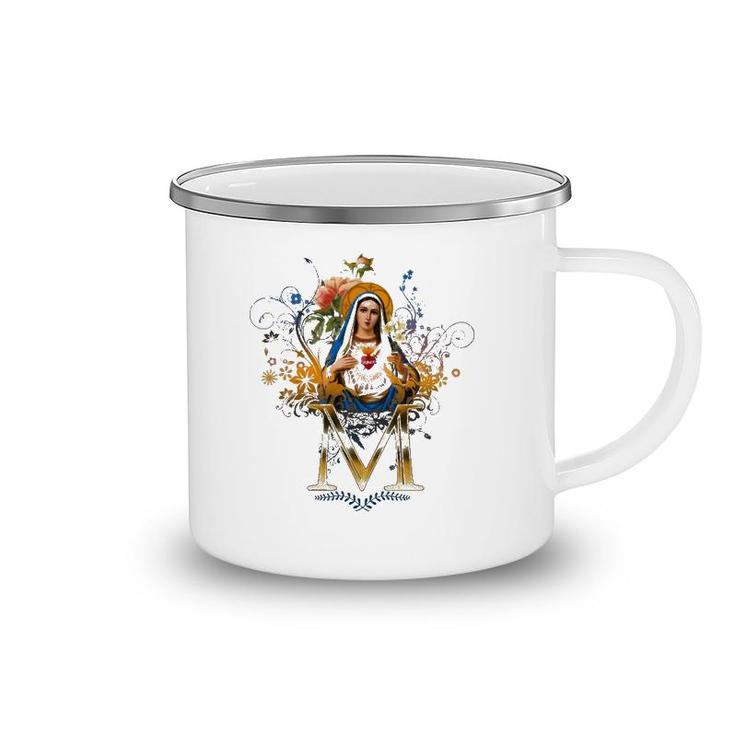 Immaculate Heart Of Mary Our Lady Blessed Mother Catholic Camping Mug