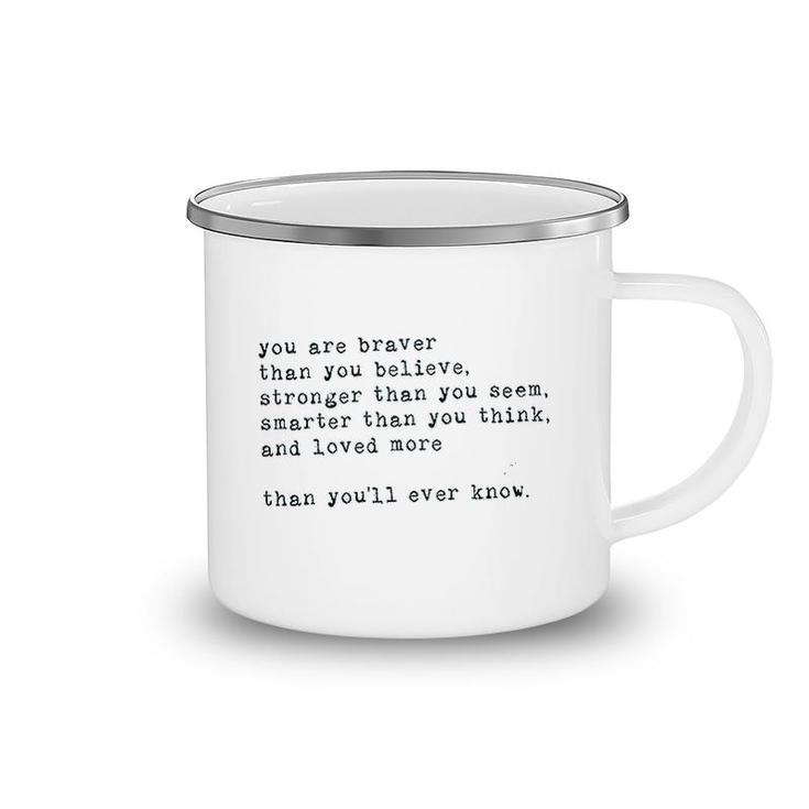 Inspirational Quotes Letter Printing Camping Mug