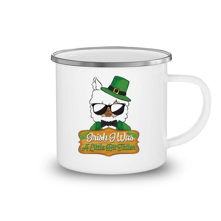 Irish I Was A Little Bit Taller Llama St Patrick's Day 2022 Ver2 Camping Mug
