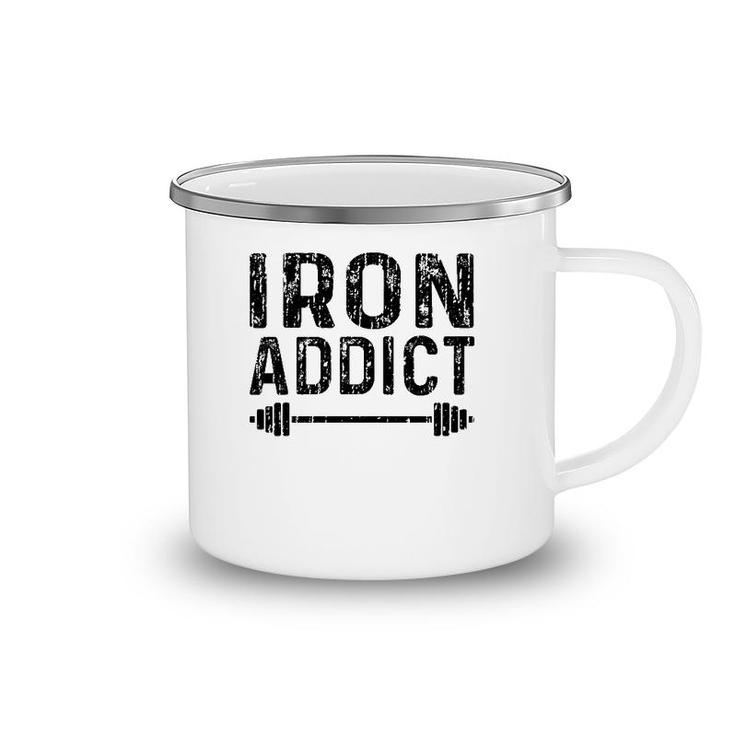 Iron Addict - Gym Vintage Funny Lifting Camping Mug
