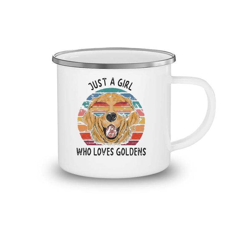Just A Girl Who Loves Golden Retrievers Dog Gifts Camping Mug