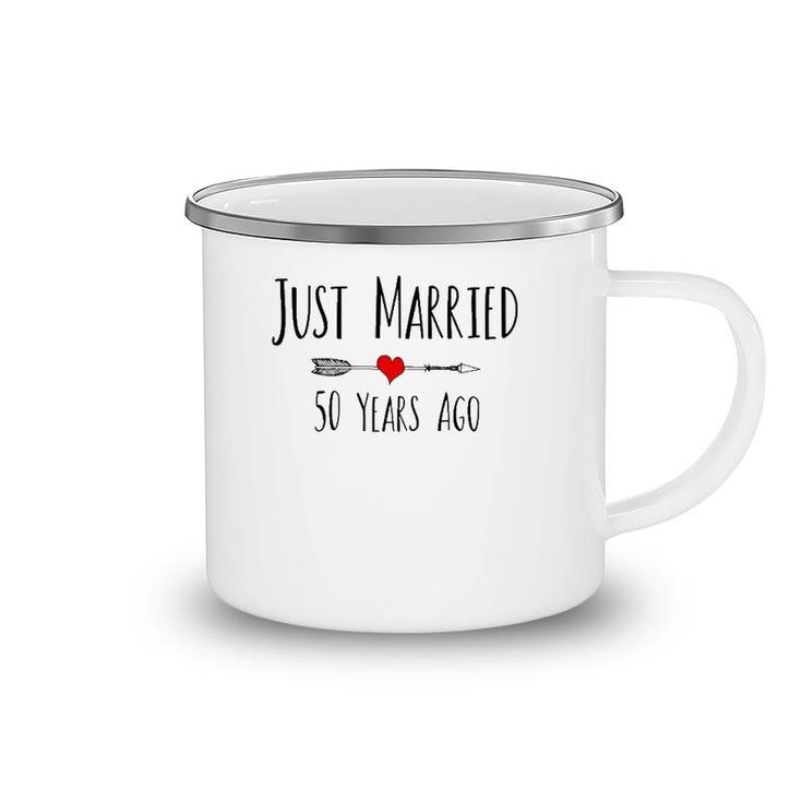 Just Married 50 Years Ago Husband Wife 50Th Anniversary Gift  Camping Mug