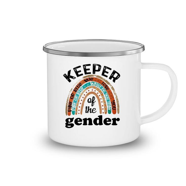 Keeper Of The Gender Rainbow Gender Reveal Baby Shower Camping Mug