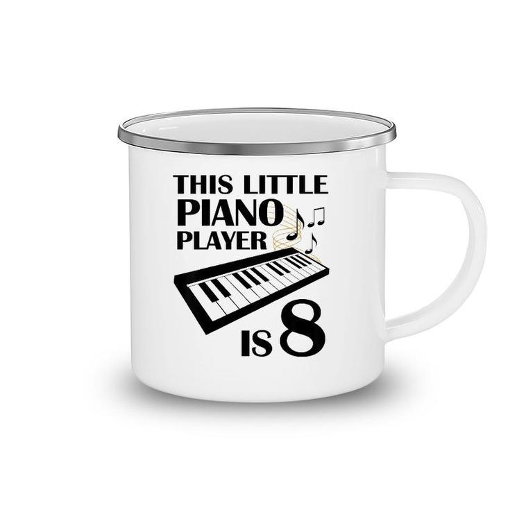Kids 8Th Birthday Boys Piano Pianist 8 Years Old Camping Mug