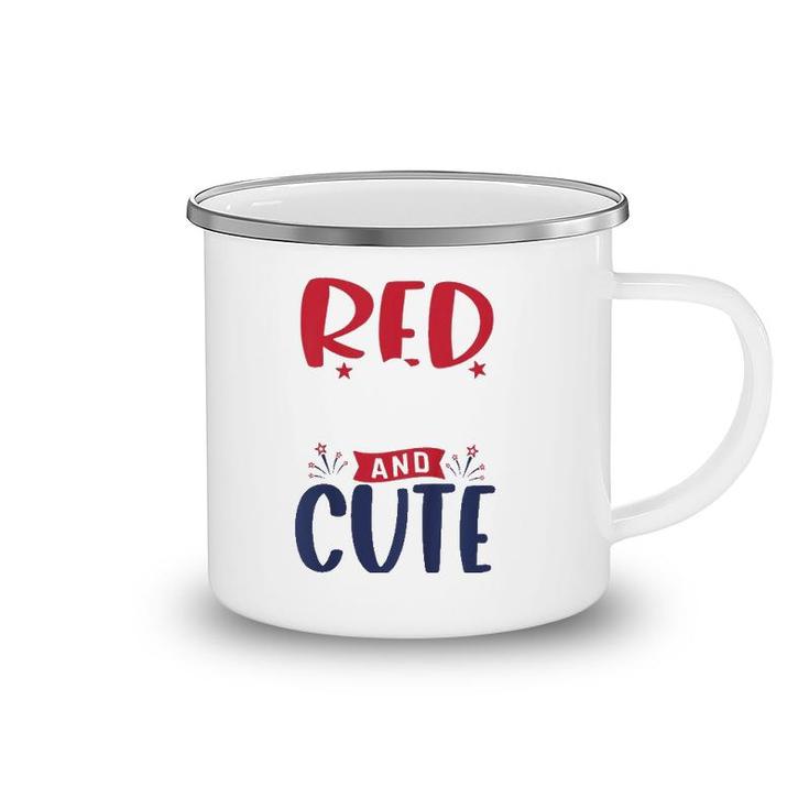 Kids Toddler 4Th Of July Outfit Boy And Girl Red White And Cute Camping Mug