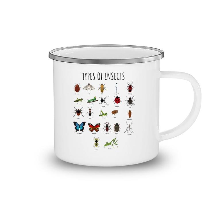 Kids Types Of Insects Bug Identification Science Tee Camping Mug