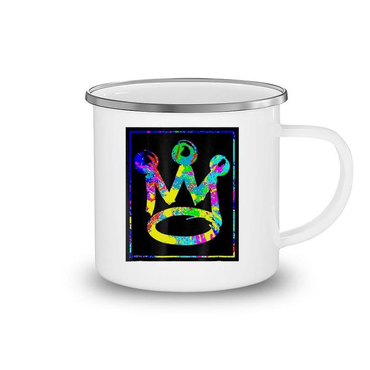 King Crown Paint Splatter Gift Camping Mug