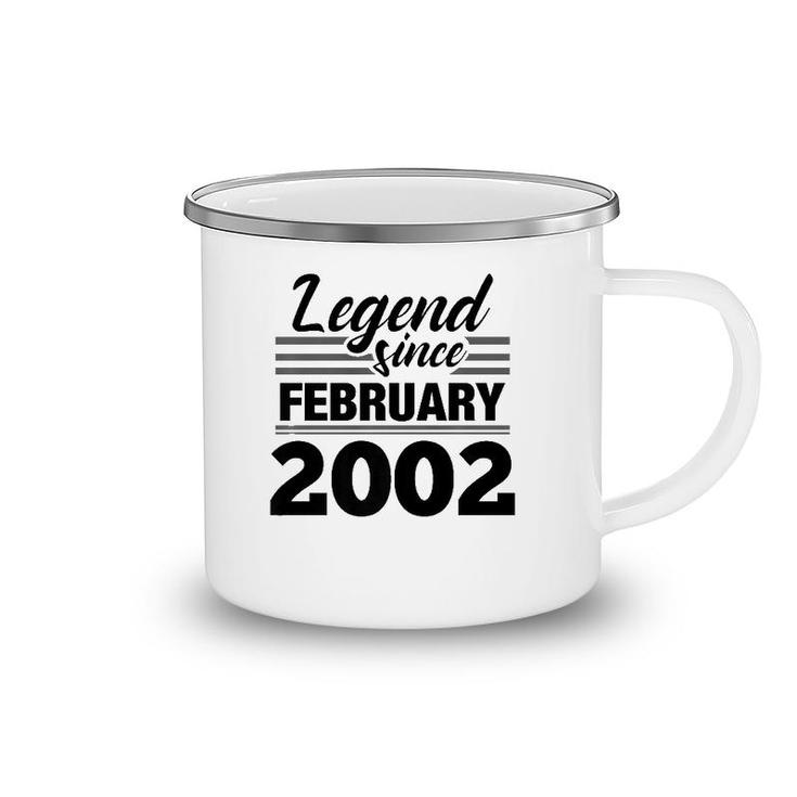 Legend Since February 2002 - 20Th Birthday 20 Years Old  Camping Mug