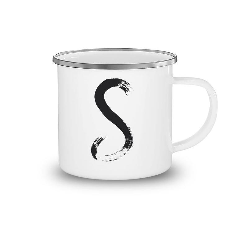 Letter S Alphabet Initial Of Names And Words Spelling Camping Mug