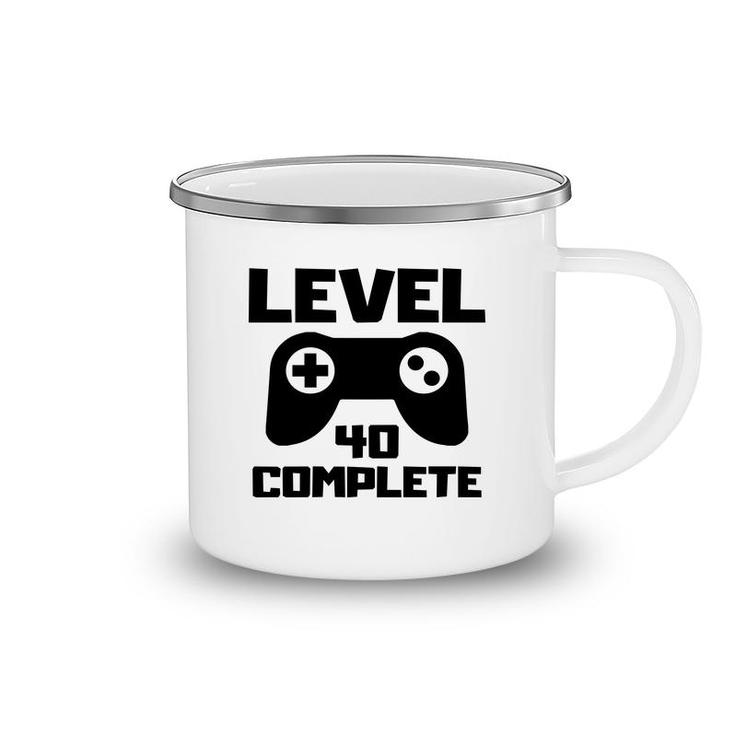 Level 40 Complete Happy 40Th Birthday Gift Idea Camping Mug