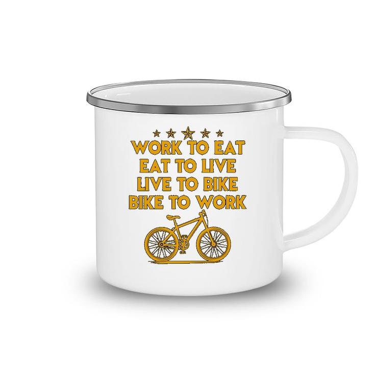 Live To Bike Bike To Work Camping Mug