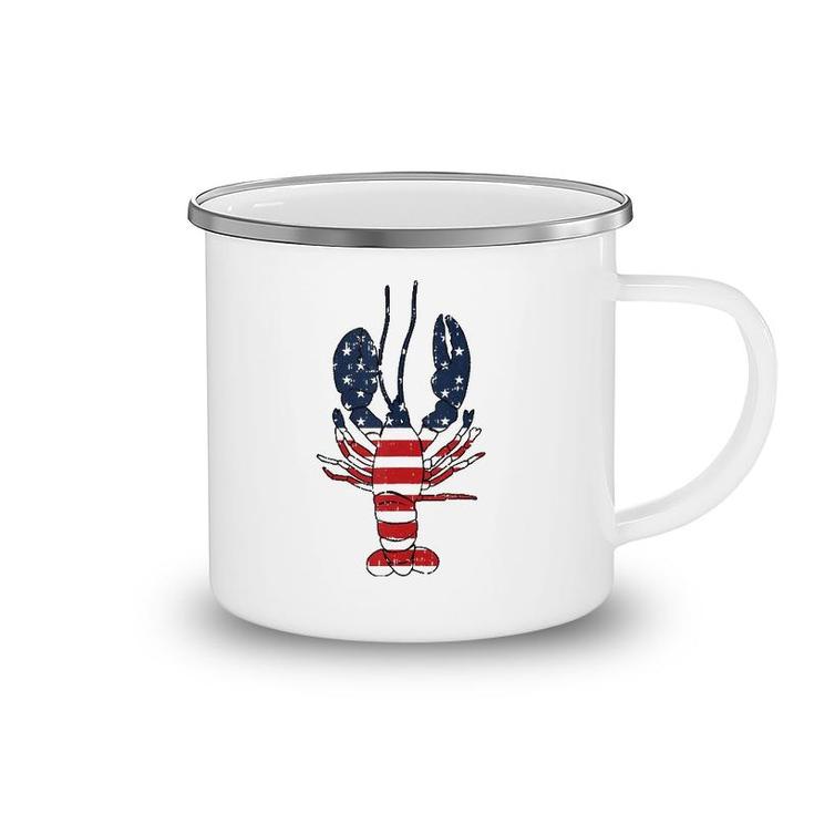 Lobster 4Th Of July American Flag Sea Ocean Lover Patriotic Tank Top Camping Mug