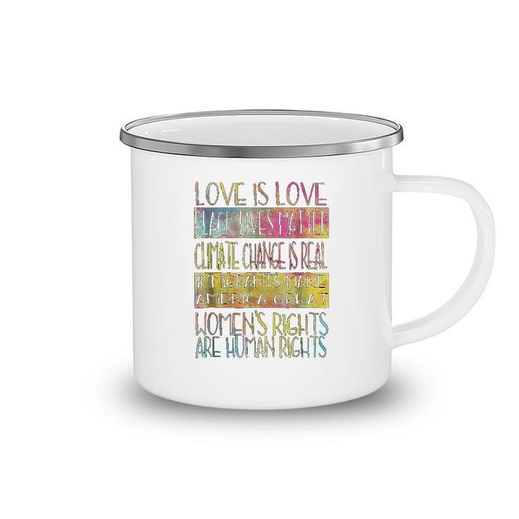 Love Is Love  Equality Feminist Camping Mug