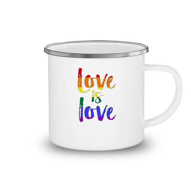 Love Is Love Gay Pride Camping Mug