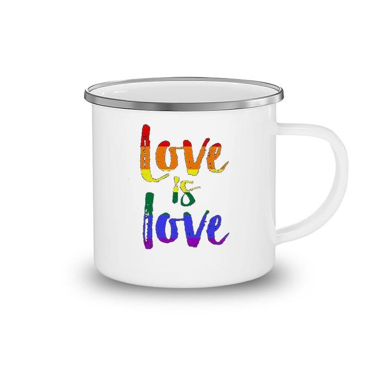 Love Is Love Gay Pride Camping Mug
