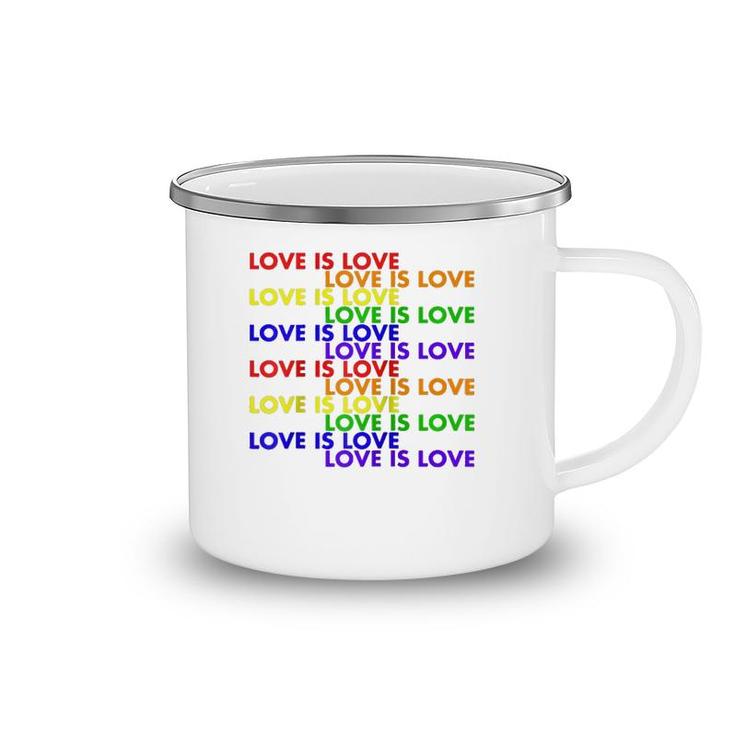 Love Is Love Lgtbq Pride Express Yourself  Camping Mug