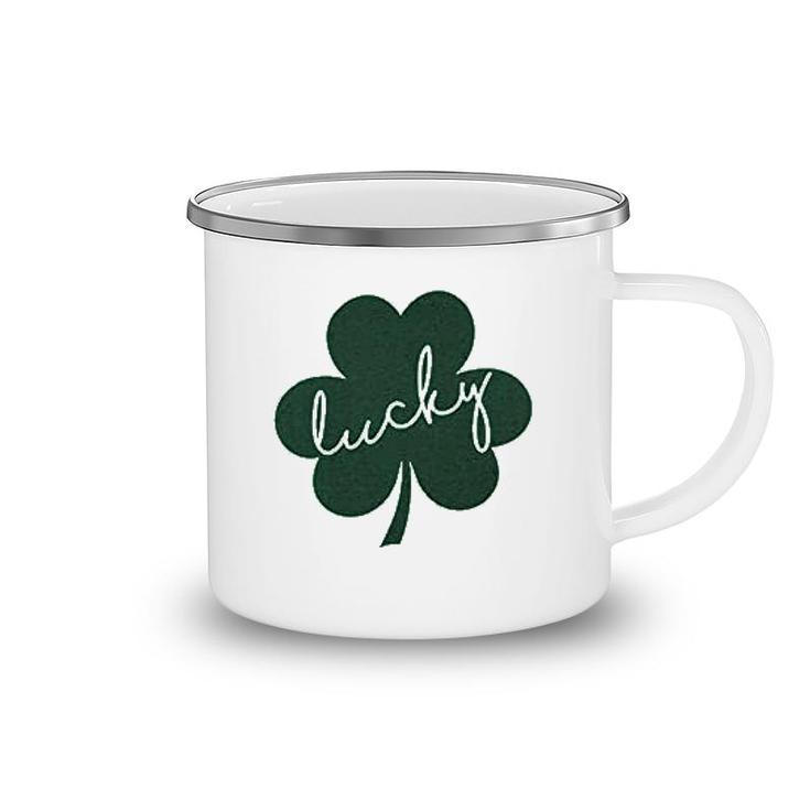 Lucky St Patricks Day Irish Shamrock Camping Mug