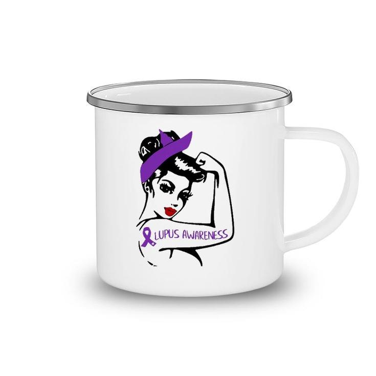 Lupus Awareness Mom Wear Purple For Life Camping Mug