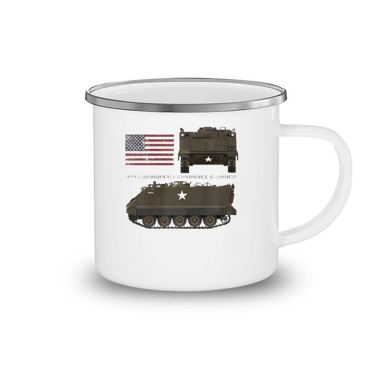 M113 Armored Personnel Carrier Patriotic Army American Flag  Camping Mug